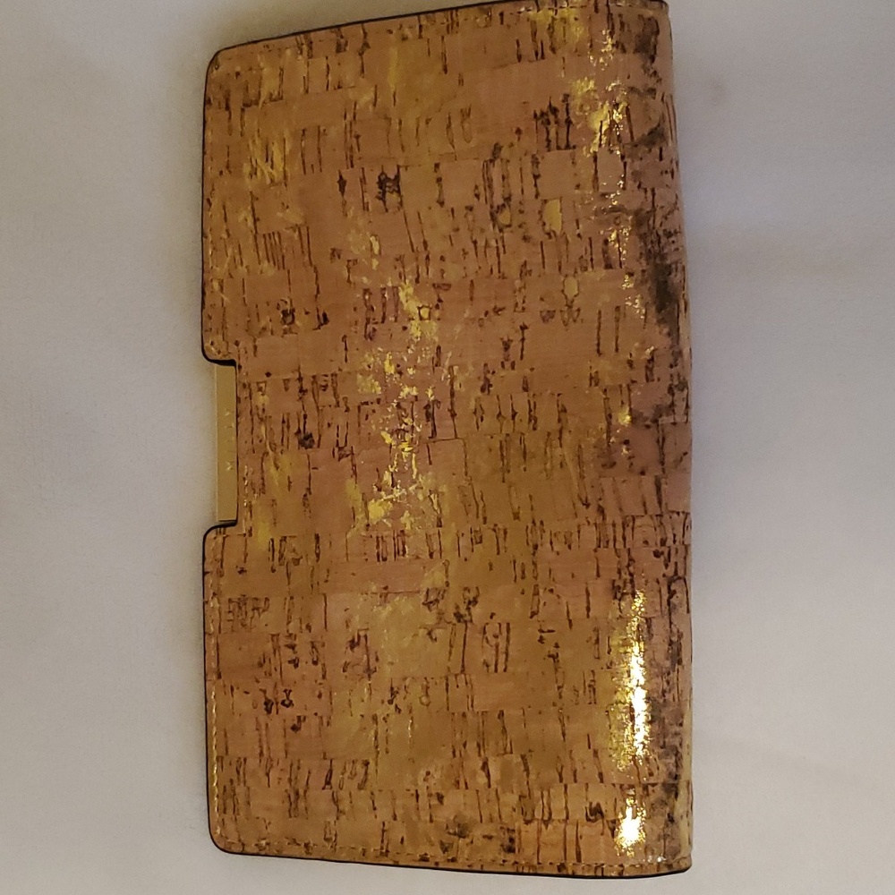 Milly brown and gold clutch with chain